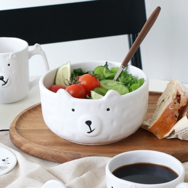 북극곰 캐릭터 디자인 샐러드볼 1p