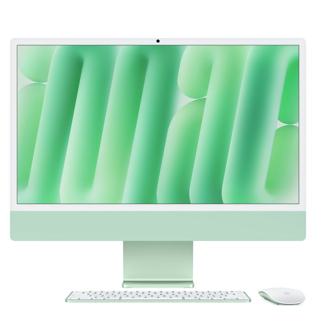 아이맥 24 M4, 10코어 CPU, 10코어 GPU, 24GB RAM, 512GB SSD - 그린 [MD2Q4KH/A]