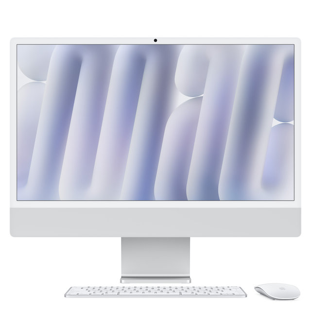 아이맥 24 M4, 10코어 CPU, 10코어 GPU, 16GB RAM, 512GB SSD - 실버 [MWUV3KH/A]