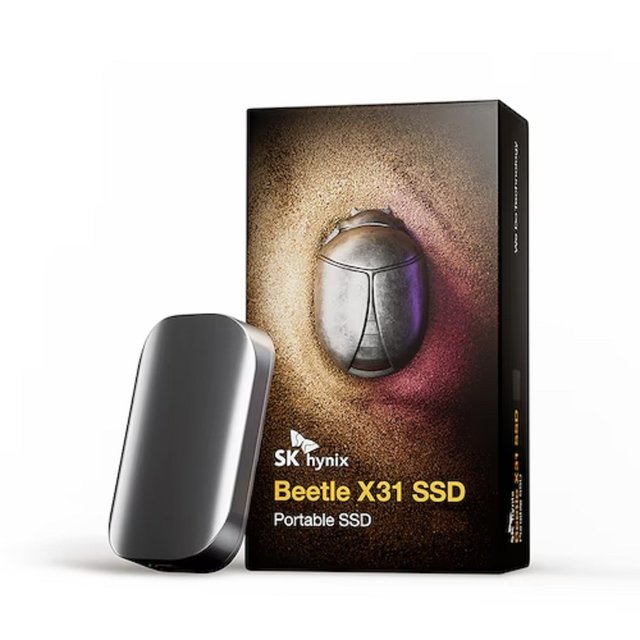 SK하이닉스 Beetle X31 Portable SSD 2TB 그레이 DRAM 탑재 / 전용 케이스
