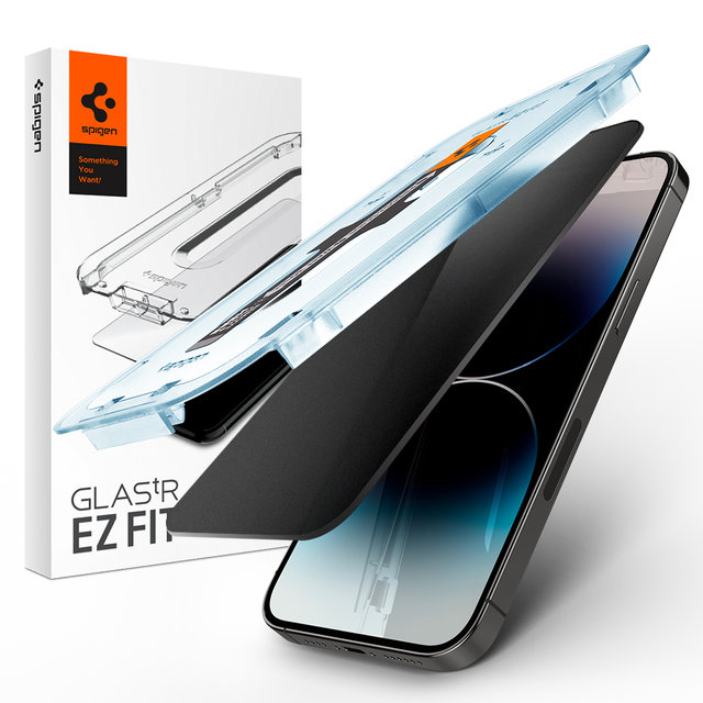 아이폰14 프로 맥스 지문방지 프라이버시 강화유리 tR이지핏