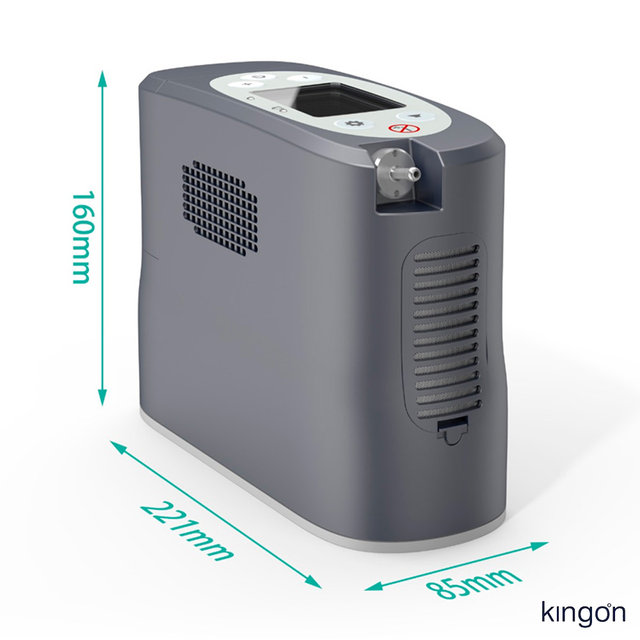 KingON P2-E 차량 선박 기내 사용가능 휴대용 의료용산소발생기 산소호흡기