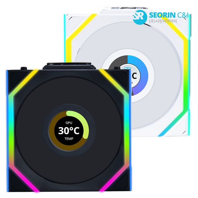 [서린공식] LIAN LI UNl FAN SL Wireless LCD 120 화이트 1팩