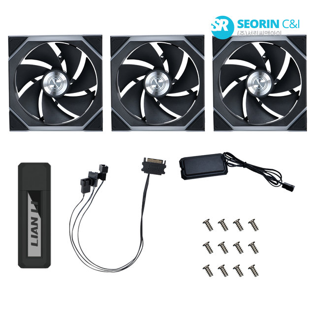 [서린공식] LIAN LI UNI FAN SL Wireless 120 리버스 블랙 3팩