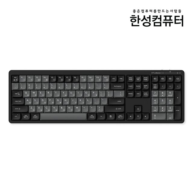 GK698 OfficeMaster 3모드 저소음 펜타그래프 키보드 Graphite Black(그라파이트 블랙)