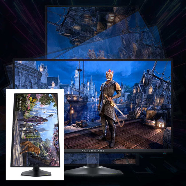 [안전포장][재고보유] DELL AW2725QF 에일리언웨어 게이밍모니터 IPS 4K FHD 360Hz 0.5ms 피벗 좌우회전 기울기 높낮이 PC방