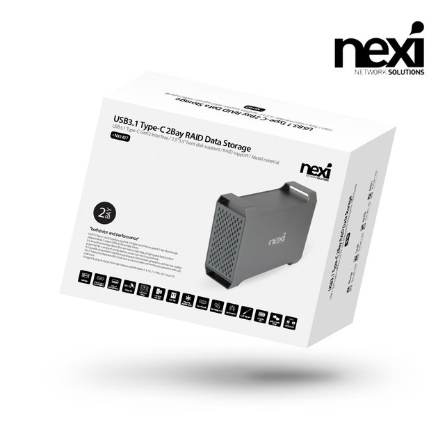 넥시 NX1437 USB3.1 2베이 RAID 데이터 스토리지 -하드미포함-