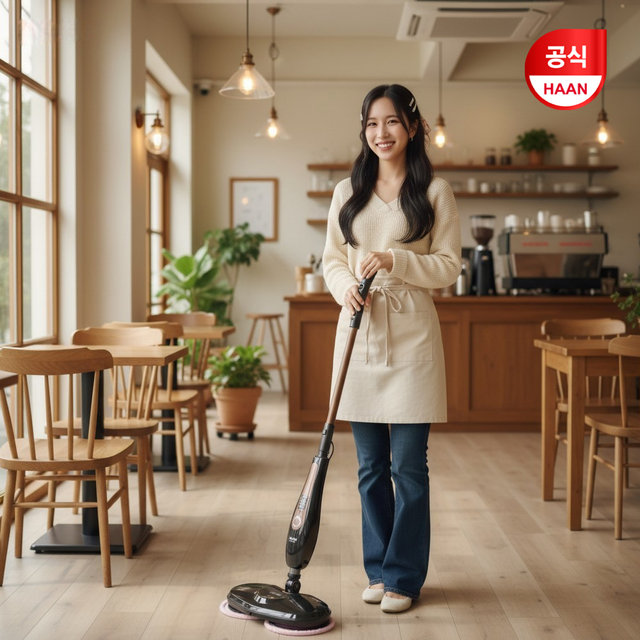 [한경희] 스위블 스팀 물걸레 청소기 마이스터 AM-7500BG /물분사기능/스팀트윈헤드/물걸래/틈새청소/스팀청소기/실내청소
