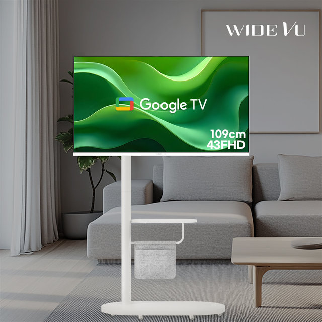 와이드무빙뷰 신제품타원형 삼탠셋트 43인치 스마트 이동식 FHD TV 공간활용중소바이미 삼텐바이미셀프설치