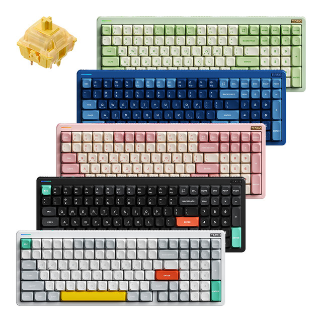 NUPHY Halo96 V2 기계식 키보드 레몬축 블루투스 유선 무선
