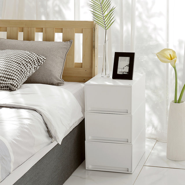 [위즈홈] 밀크비 틈새 수납 서랍장 /와이드