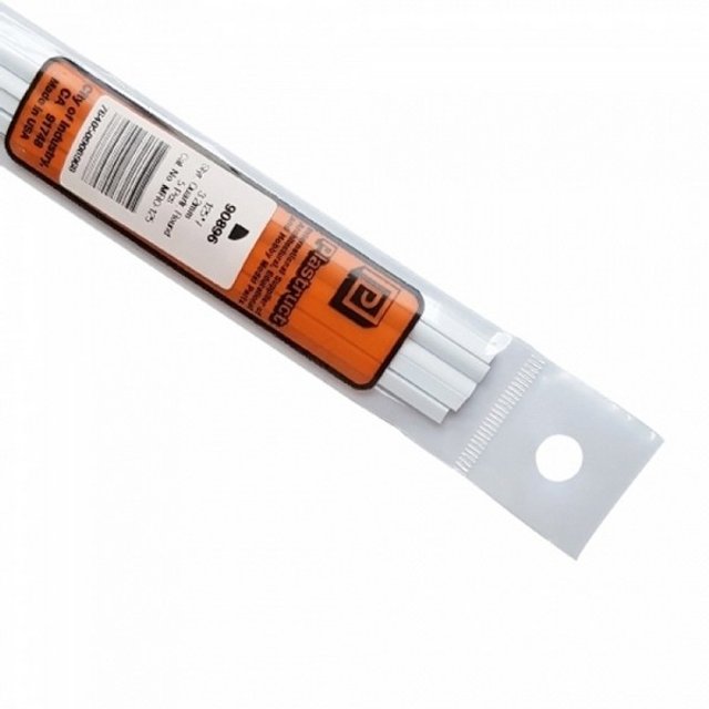 플라스트럭 스타일렌 1/4원봉:화이트 MRQ-100 (5p)