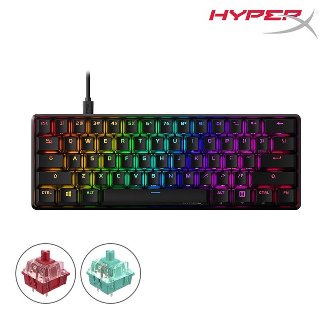 하이퍼엑스 알로이 오리진 60 RGB PBT 유선 게이밍 키보드