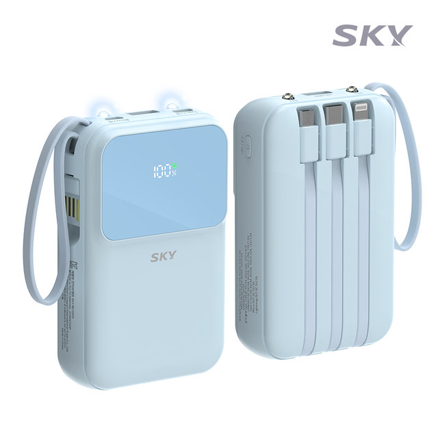 스카이 필 5in1 LCD 고속충전 22.5W 미니 일체형 10000mAh 보조배터리 U10PD