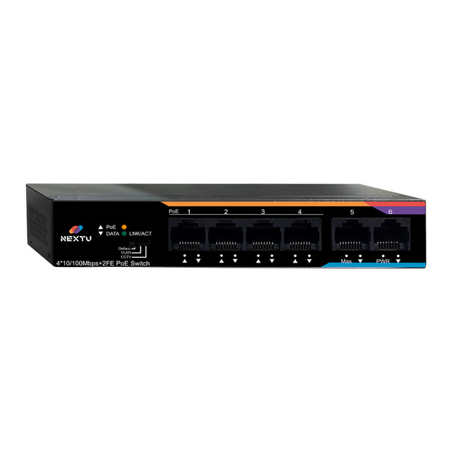 넥스트유 NEXT-POE606F 4포트 100메가 POE 스위칭허브