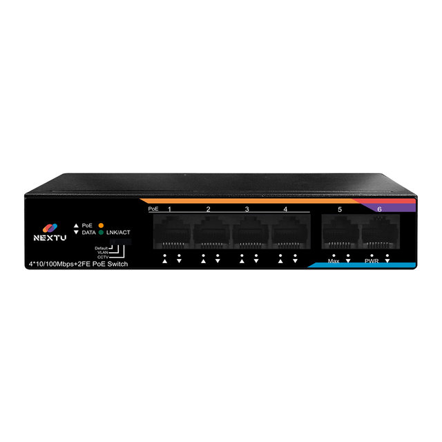 넥스트유 NEXT-POE606F 4포트 100메가 POE 스위칭허브