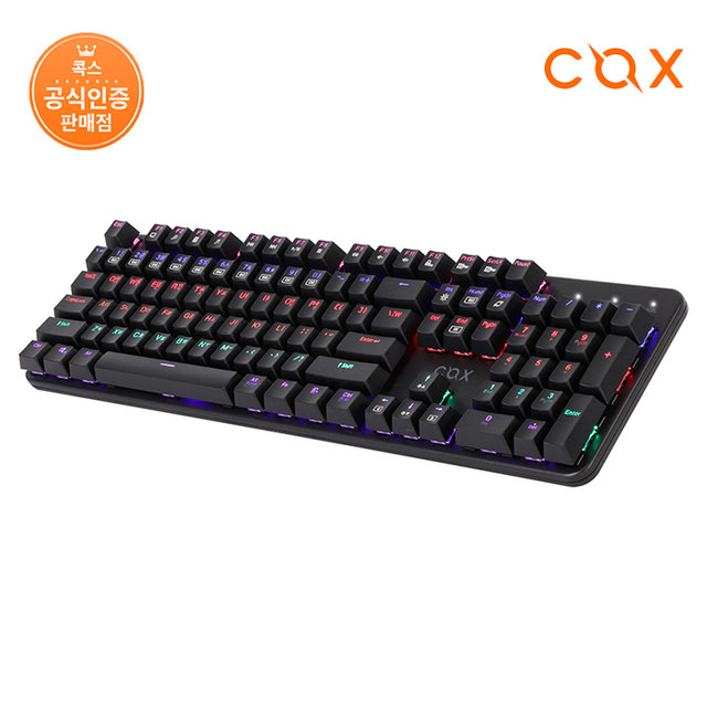 COX CK420 교체축 레인보우 LED 게이밍 기계식 키보드