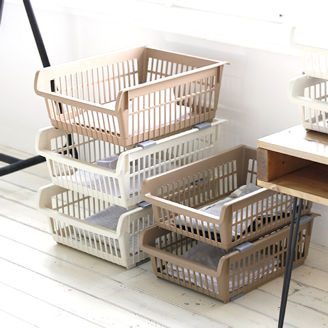 [1+1]코지 스테커블 바스켓 (대)