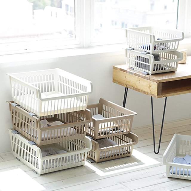 [1+1]코지 스테커블 바스켓 (대)