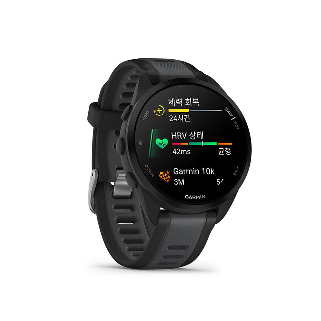 가민 포러너 165 뮤직 블랙 슬레이트 GPS 스마트워치