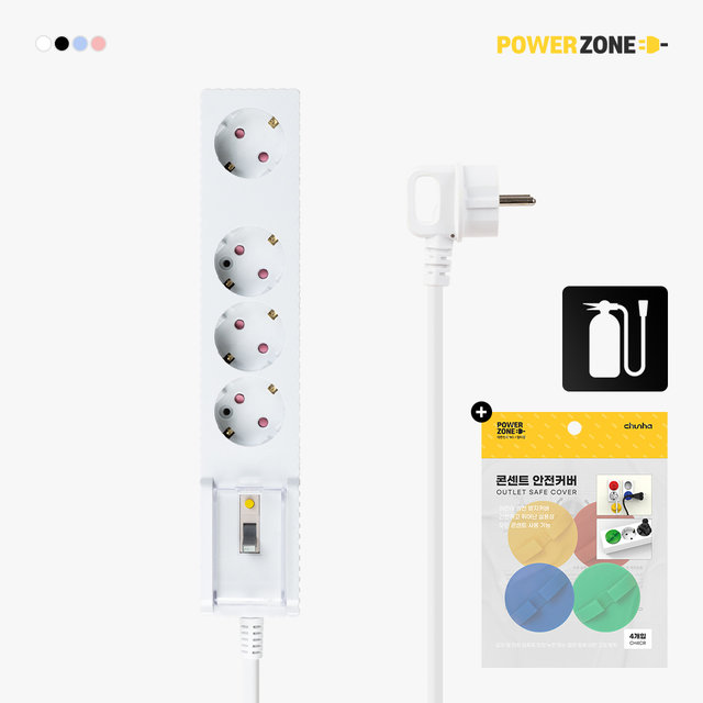 국산 프리미엄 고용량 자동소화 웨이브 누전차단 4구 1.5m 멀티탭