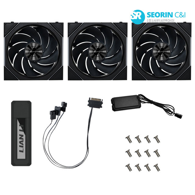 [서린공식] LIAN LI UNI FAN TL Wireless 120 리버스 블랙 3팩