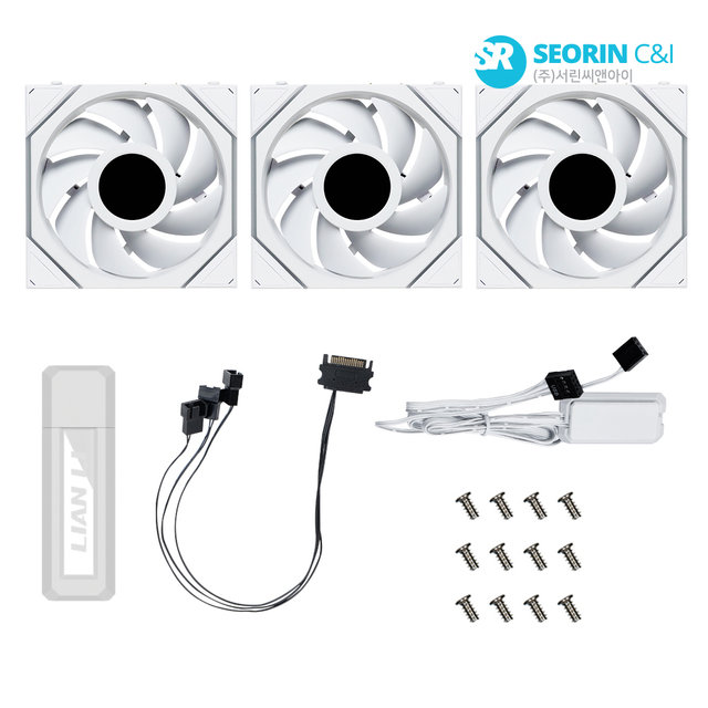 [서린공식] LIAN LI UNI FAN TL Wireless LCD 120 화이트 3팩