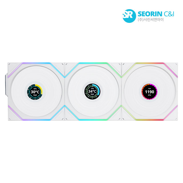 [서린공식] LIAN LI UNI FAN TL Wireless LCD 120 리버스 화이트 3팩