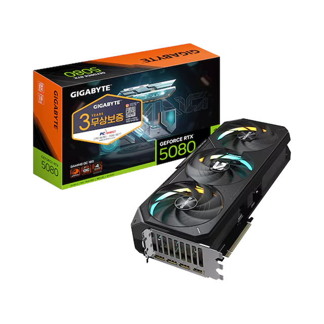 GIGABYTE 지포스 RTX 5080 GAMING OC D7 16GB 피씨디렉트/