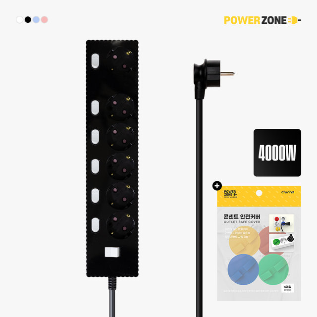 국산 프리미엄 고용량 웨이브 개별스위치 멀티탭 6구 1.5m