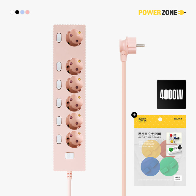 국산 프리미엄 고용량 웨이브 개별스위치 멀티탭 6구 3m