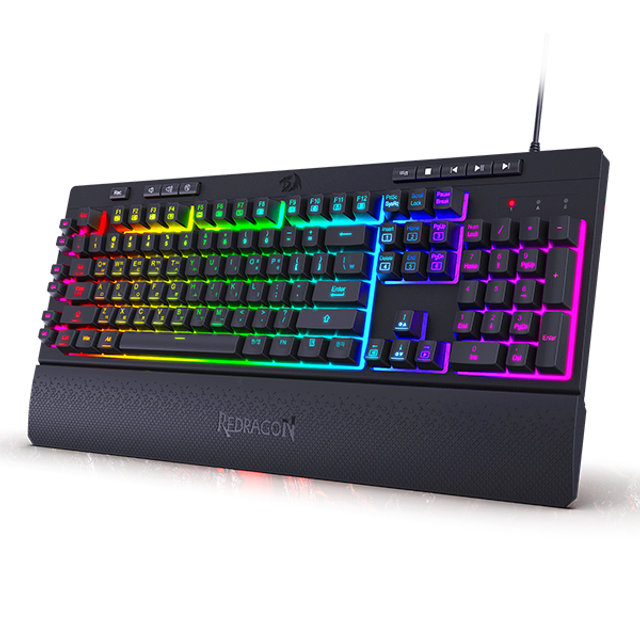 리드레곤 Redragon SHIVA K512RGB RGB 멤브레인 게이밍 키보드 K512RGB