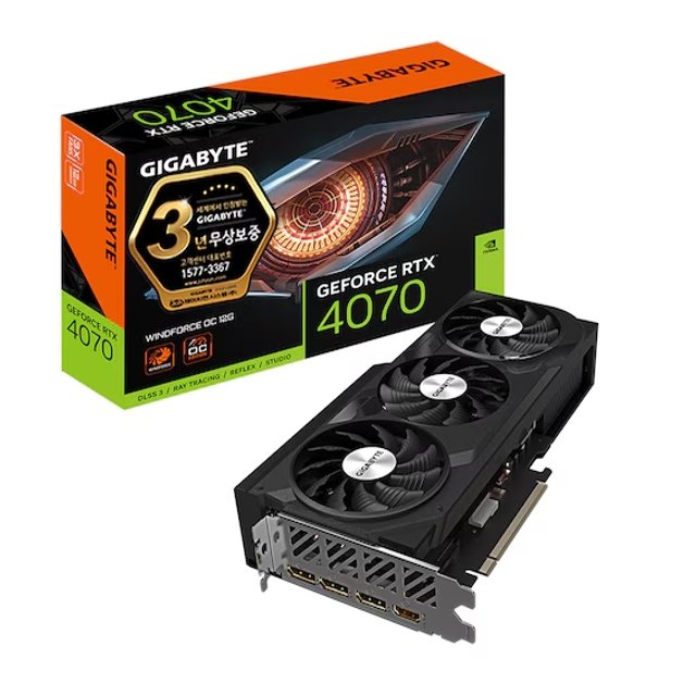 GIGABYTE 지포스 RTX 4070 WINDFORCE OC D6X 12GB 제이씨현
