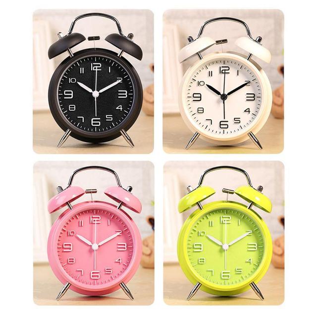 키밍 시끄러운 자명종 알람시계 무소음 램프 탁상시계