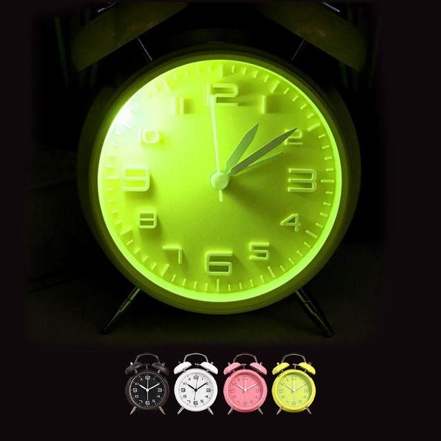 키밍 시끄러운 자명종 알람시계 무소음 램프 탁상시계