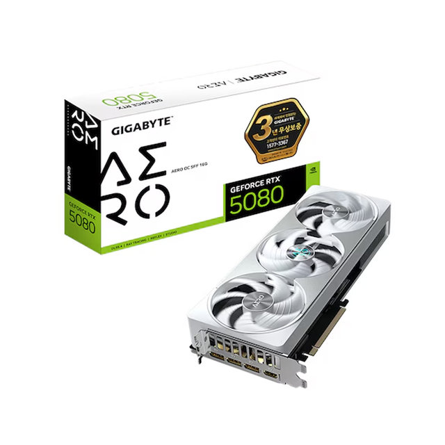 기가바이트 지포스 RTX 5080 AERO OC SFF D7 16GB 제이씨현/