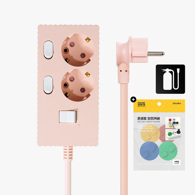 국산 프리미엄 자동소화 고용량 웨이브 개별스위치 멀티탭 2구 1.5m