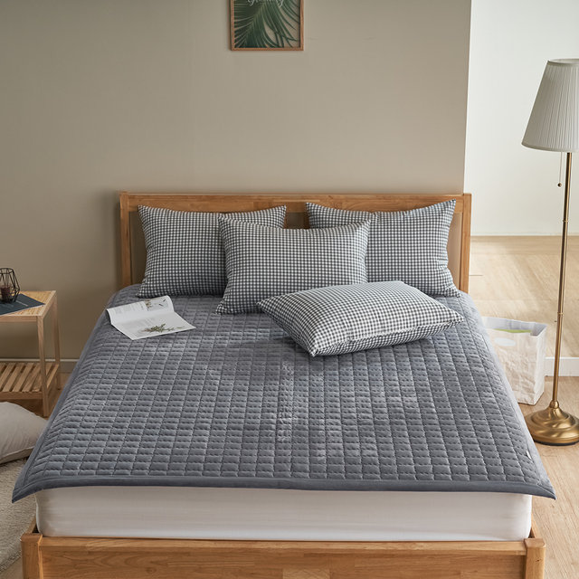 러블리체크 포근한 극세사 침구 카페트 겸 패드 Q