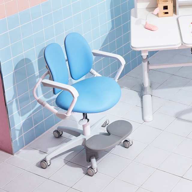 [비밀특가] 듀오백 밀키 218HSF 아동의자 (무회전 중심봉+발받침+스탑캐스터)