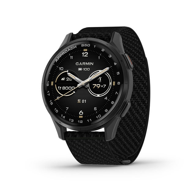 가민 어프로치 S50 43mm 나일론 블랙 골프 GPS 스마트워치