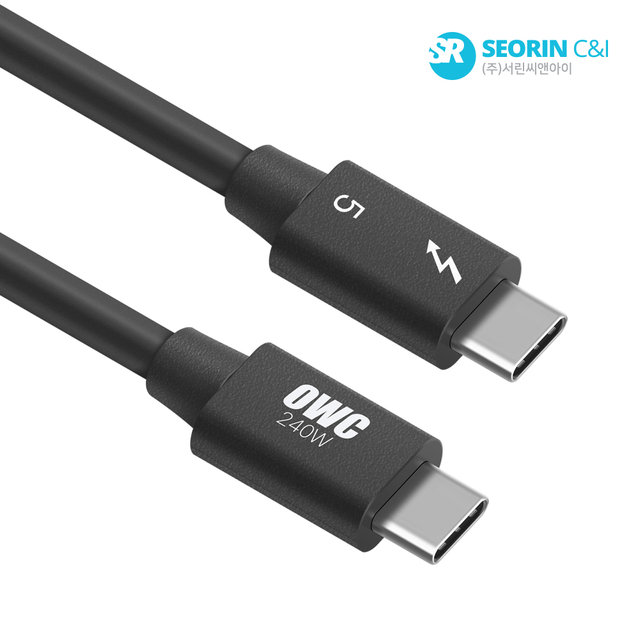 [서린공식] OWC 썬더볼트5 PD Type C to C 240W 케이블 (0.8m)