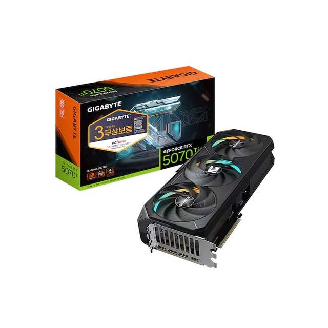 GIGABYTE 지포스 RTX 5070 Ti GAMING OC D7 16GB 피씨디렉트