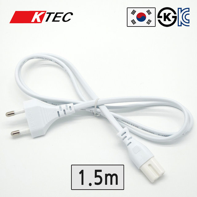 국산 8자 코드 전기 전선 가전 코드선 전원 케이블 잭 1.5m K002