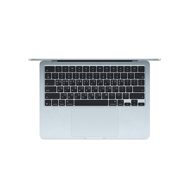맥북에어 13 M4, 10코어 CPU, 8코어 GPU, 16GB RAM, 256GB SSD - 스카이블루 [MC6T4KH/A]
