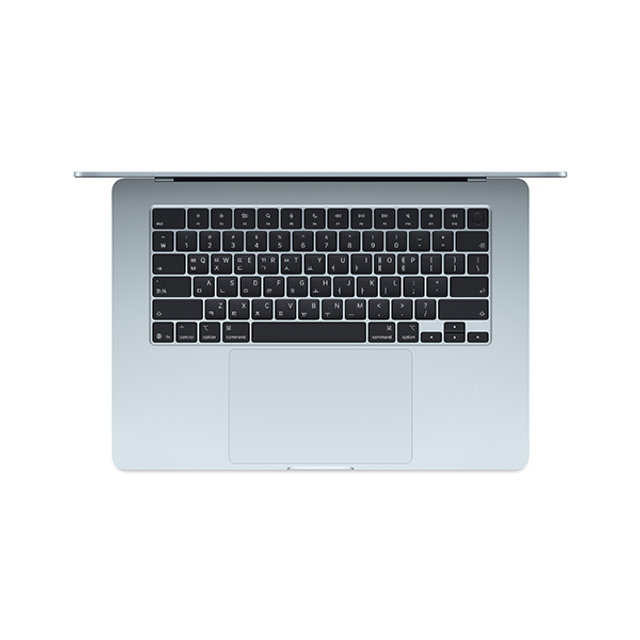 맥북에어 15 M4, 10코어 CPU, 10코어 GPU, 24GB RAM, 512GB SSD - 스카이블루 [MC7D4KH/A]