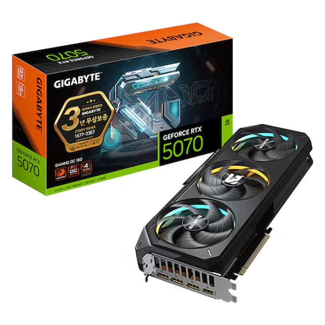 GIGABYTE 지포스 RTX 5070 GAMING OC D7 12GB 제이씨현.~