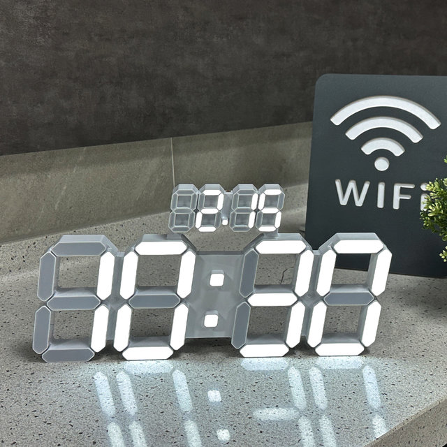 플라이토 와이파이 인테리어 3D LED 벽시계 38cm 데이즈