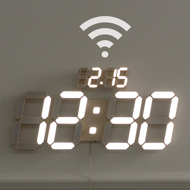 플라이토 와이파이 인테리어 3D LED 벽시계 38cm 데이즈