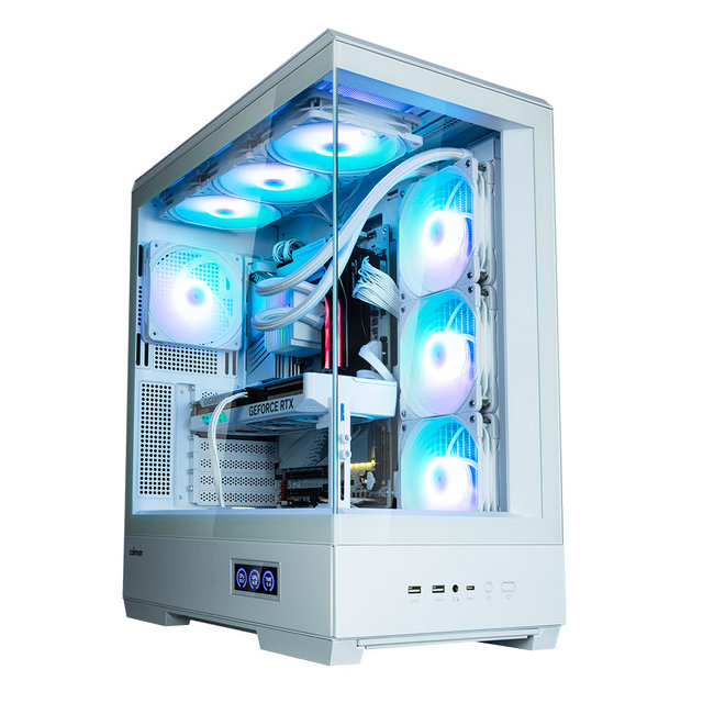 [잘만] P50 DS 블랙 강화유리 RGB 팬 쿨링 시스템 게이밍 PC 케이