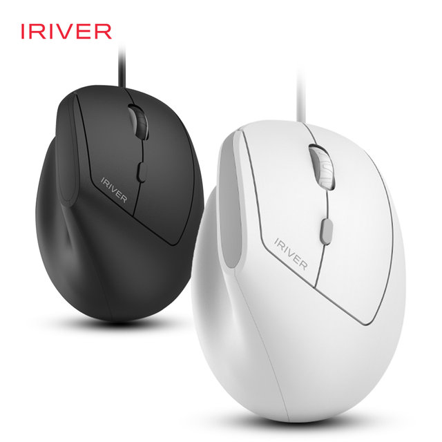 아이리버 항균처리 컴팩트 EV100 인비저블 인체공학 무소음 유선 버티컬 마우스